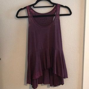 Free people purple/pink flowy tank top